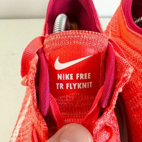 Nike Free TR Flyknit Womens Shoes Sneakers Size US 9 Orange Red Runners Jogging - Picture 8 of 16